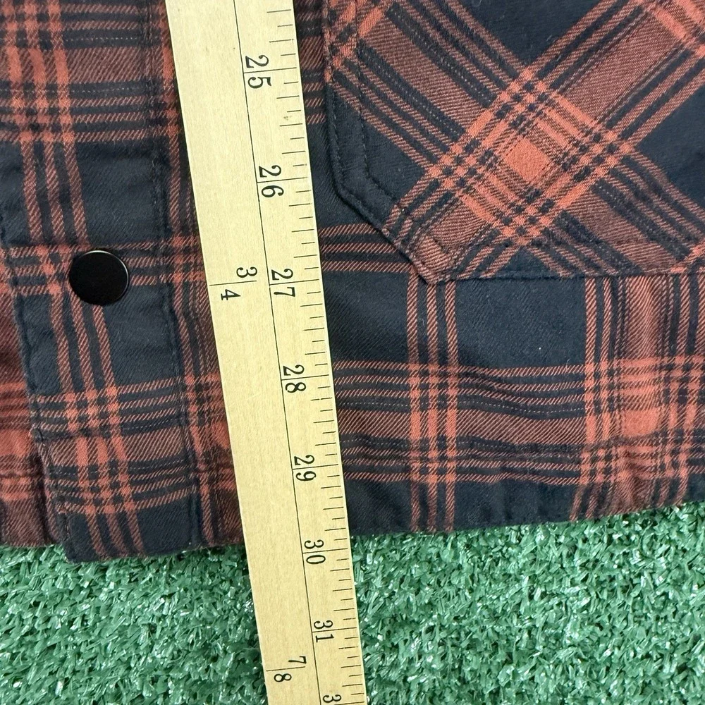The North Face Men's Lightweight Reversible Puffer Flannel Coat Jacket XL